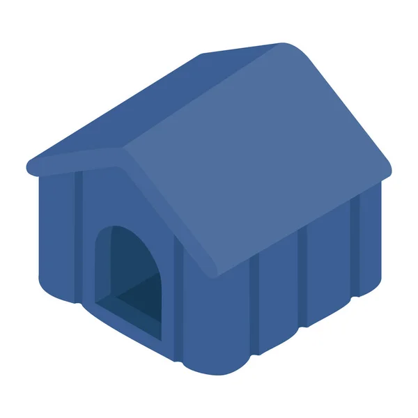 Cat Casa Aconchegante Suave Casa Isolada Fundo Branco Vista Isométrica — Fotografia de Stock