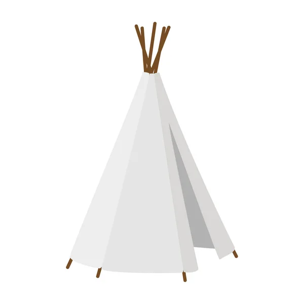 Teepee, tent or wigwam Native American dwelling isolated on white background. — Stock Photo, Image