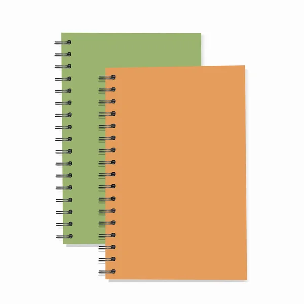 Kovový Spirálový Rastrový Prázdný Notebook Izolovaný Bílém Hřbetě — Stock fotografie