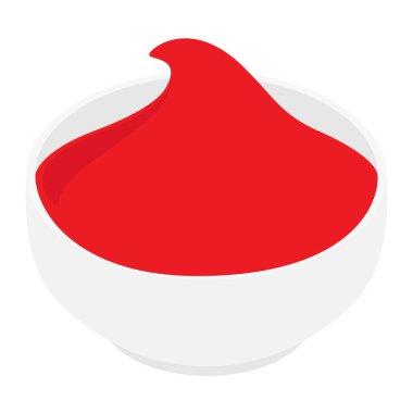 Kasedeki ketçap beyaz arka planda izole edilmiş. Domates sosu. Çeşitli sosların koleksiyonu