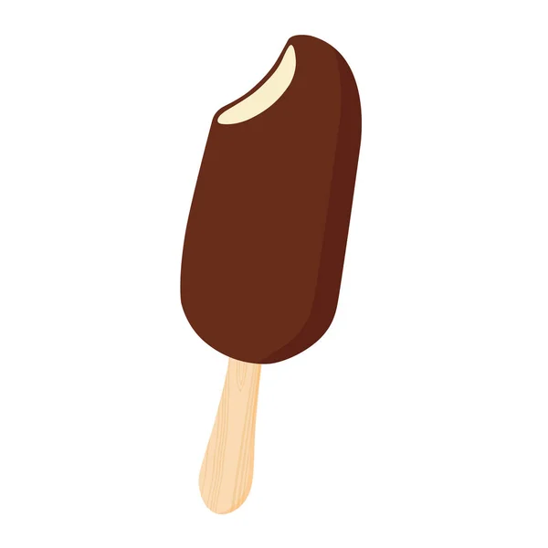 에스키모 아이스크림은 배경에 떨어져 아이스크림에 튀기기 래스터 — 스톡 사진