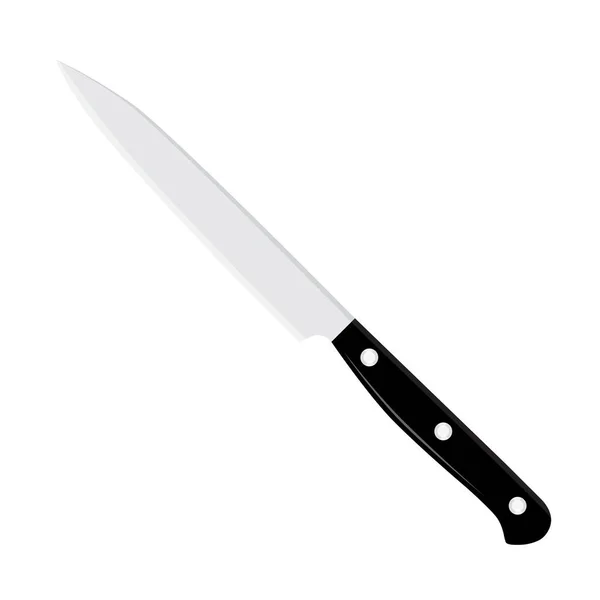 Cuchillo Cocina Sharp Chef Aislado Sobre Fondo Blanco Raster — Foto de Stock