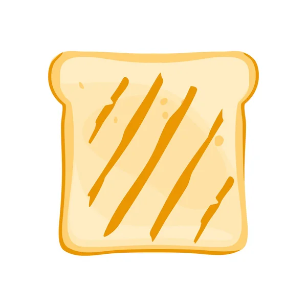 Нарізаний Тост Хліб Ізольовано Білому Тост Вид Зверху Однорідний Шматочок — стокове фото
