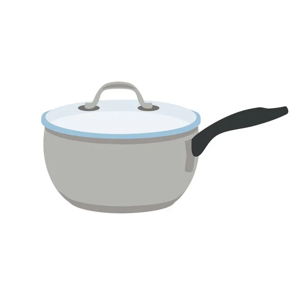 Panela Panela Cozinha Isolada Fundo Branco Coleção Ferramentas Utensílios Cozinha — Vetor de Stock