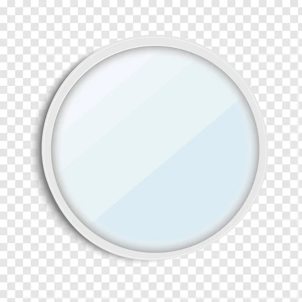 Miroir Rond Isolé Sur Fond Transparent Vecteur — Image vectorielle