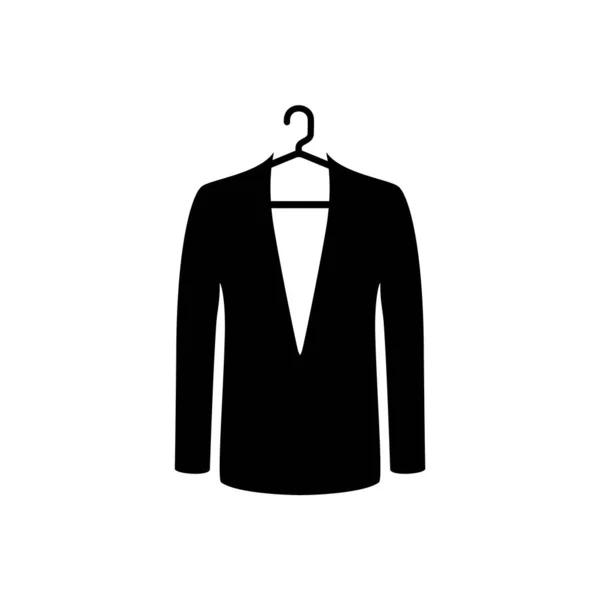 スーツのアイコンは白地に隔離されてる ベクトル — ストックベクタ