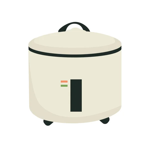 Rice Cooker Isolated White Background Vector — Stock Vector