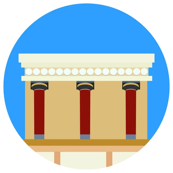 Кносский Дворец Крите Греция Концепция Путешествия Вектор — стоковый вектор