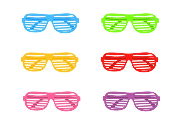 狂欢节宴会化装眼镜太阳镜 背景为白色 — 图库矢量图片