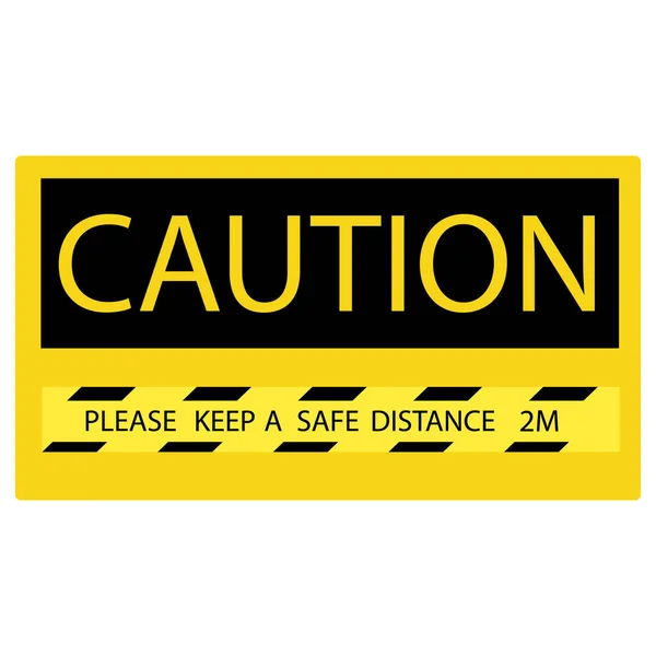 Keep Safe Distance Infection Spreading Prevention Information Sign — Stock Photo, Image