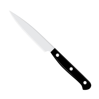 Sharp Chef 'in mutfak bıçağı beyaz arka planda izole edilmiş. raster