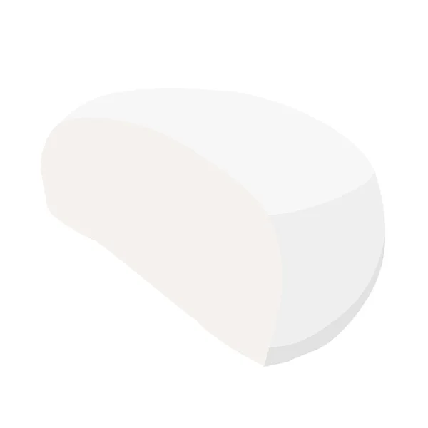 Gesneden Mozzarella Buffalo Geïsoleerd Witte Achtergrond Vector — Stockvector