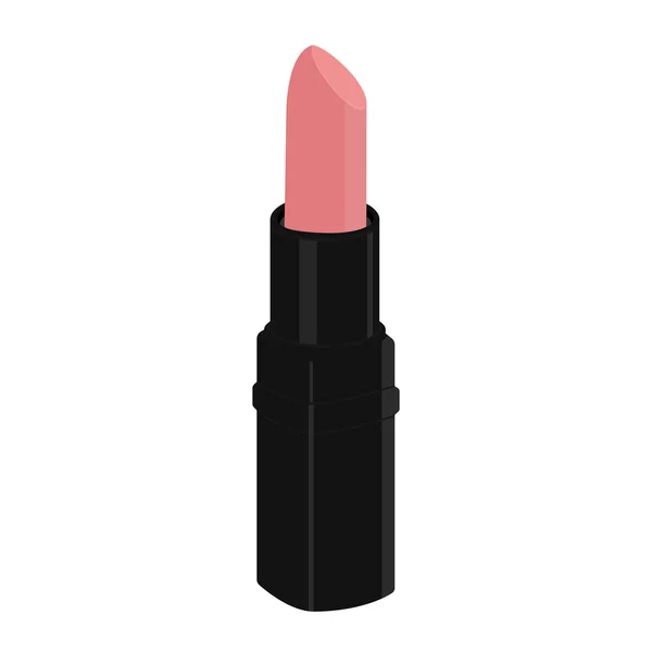 Pink Læbestift Isometrisk Visning Isoleret Hvid Baggrund Kosmetisk Raster - Stock-foto