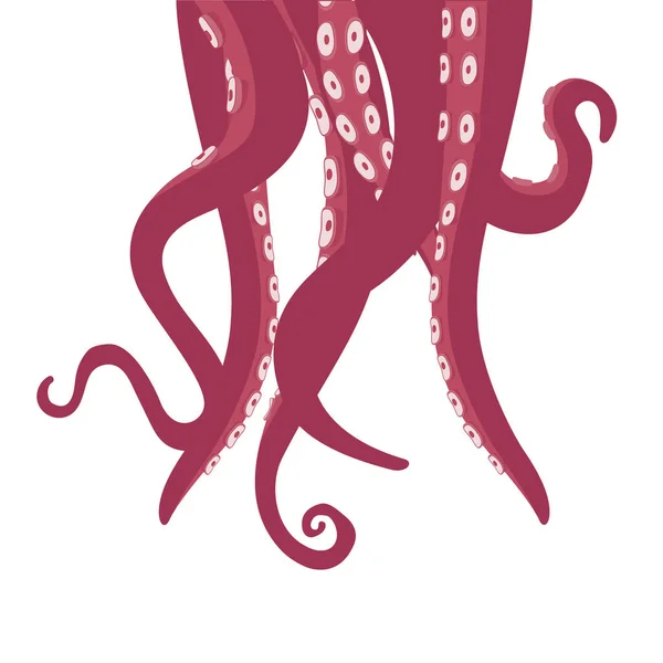 Chapadla Chobotnice Izolované Bílém Pozadí Rastr — Stock fotografie
