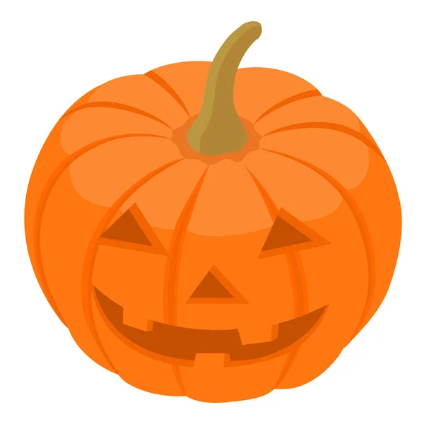 Orange pumpa med leende för din design för semester halloween. — Stockfoto