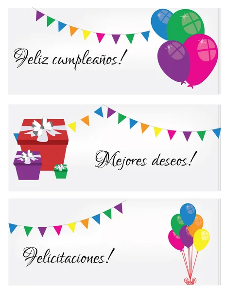 Postal feliz cumpleaños — Vector de stock