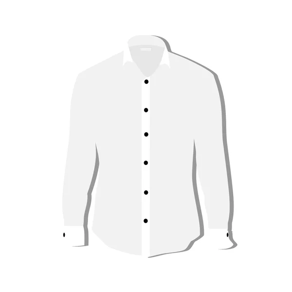 Camisa branca — Vetor de Stock