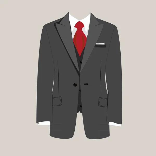 Traje de hombre — Vector de stock