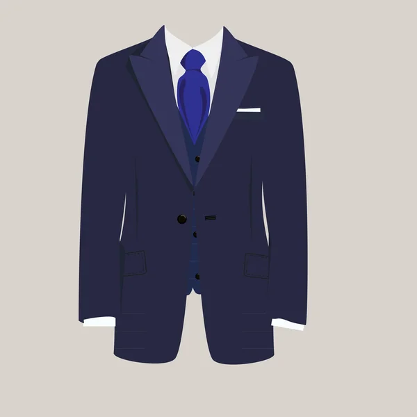 Traje de hombre — Vector de stock