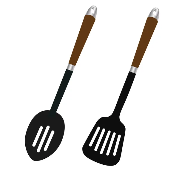 勺子和特纳 — 图库矢量图片