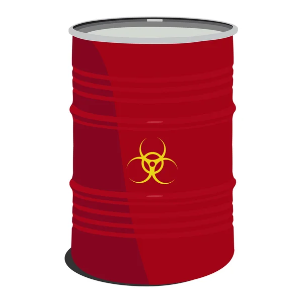 Red barrel toxic — Stock Vector