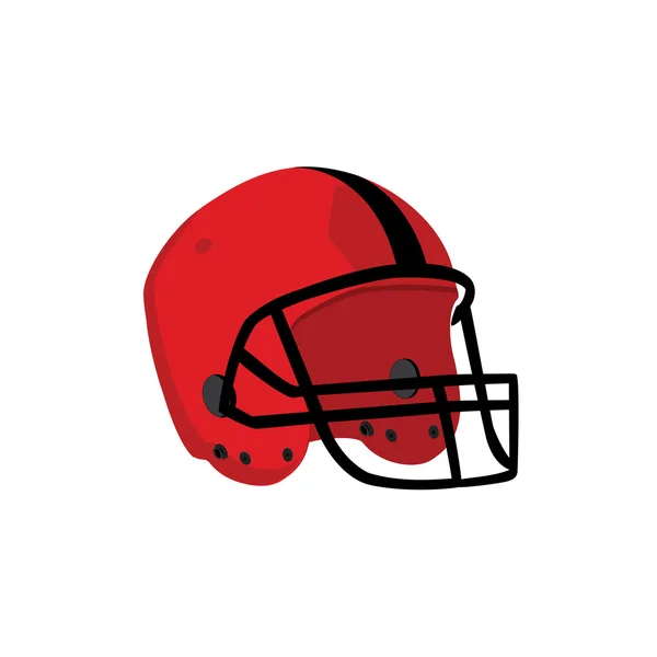 Red rugby helmet — Stock Vector