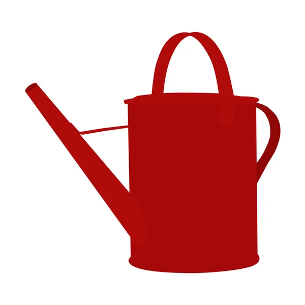 Red watering can — Stock Vector