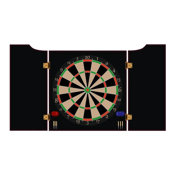 Dartboard cabinet — Stock Vector