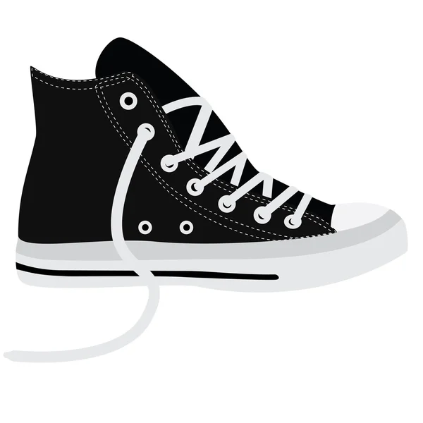 Zwarte sneakers — Stockvector