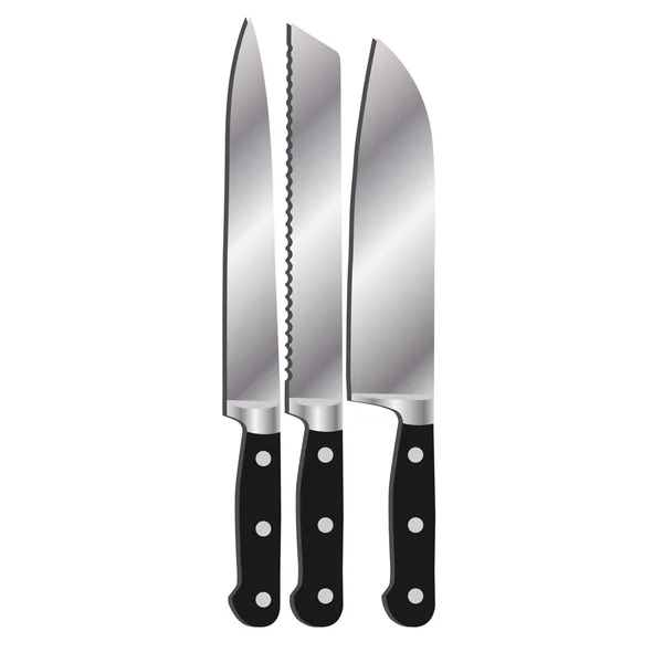 Mutfak bıçakları orta — Stok Vektör
