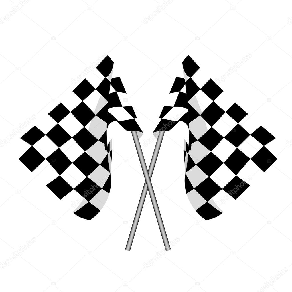 Two finish flag — Stock Vector © viktorijareut #58095485