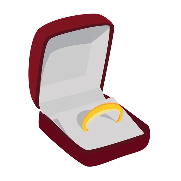 Pudełko na biżuterię z pierścieniem — Wektor stockowy
