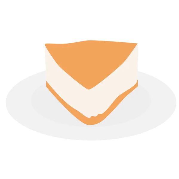 Cake slice plate — Stock Vector