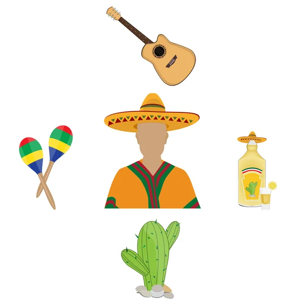 Ícones mexicanos — Vetor de Stock