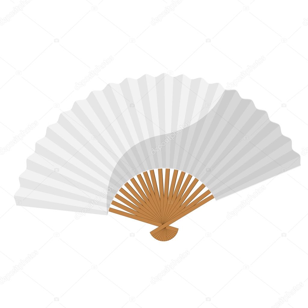 White folding fan