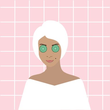 Salatalık yüz maskesi