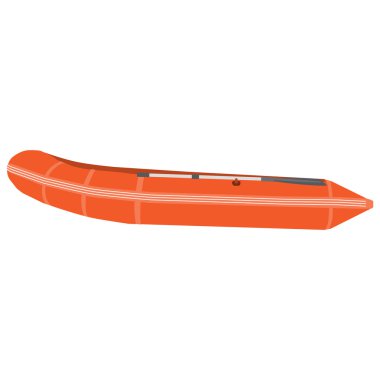 Orange boat clipart