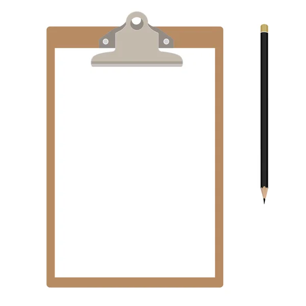 Clipboard and pencil — Stock Vector