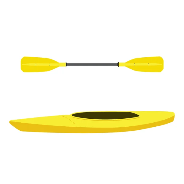 Kayak and oar — Stock Vector