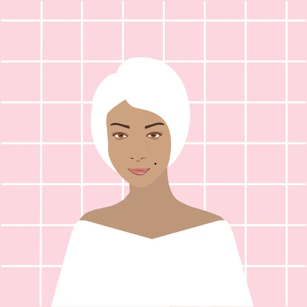 Femme dans la salle de bain — Image vectorielle