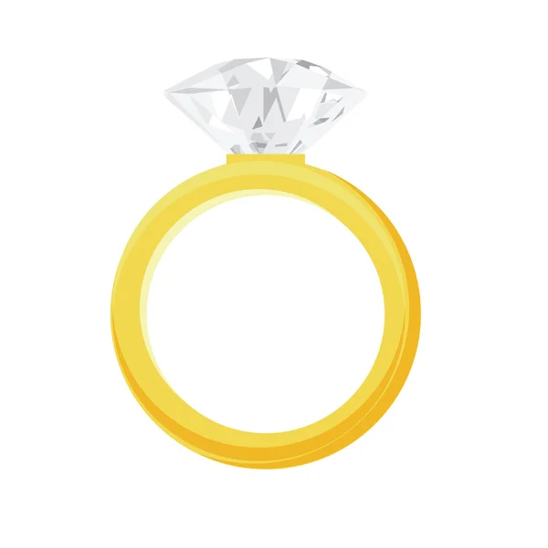 Bague diamant — Image vectorielle