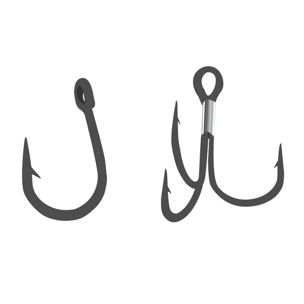 Fishing hooks — Stock Vector