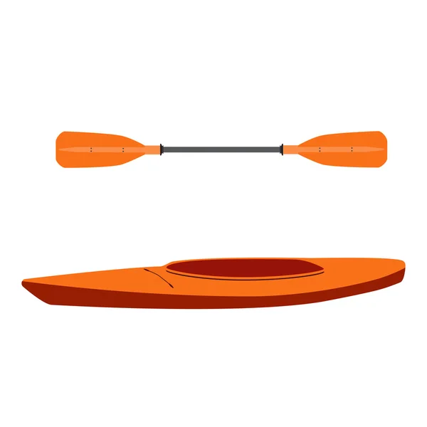 Kayak and oar — Stock Vector