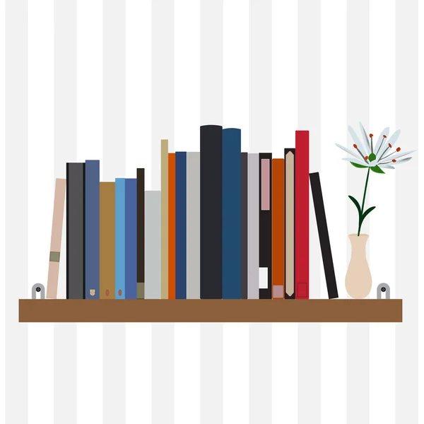Bücherregal — Stockvektor