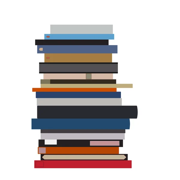 Pila de libros — Vector de stock