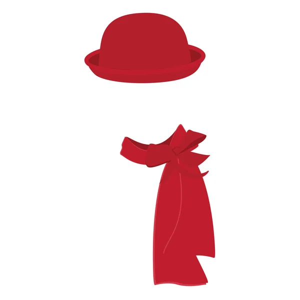 Chapeau et écharpe d'hiver — Image vectorielle