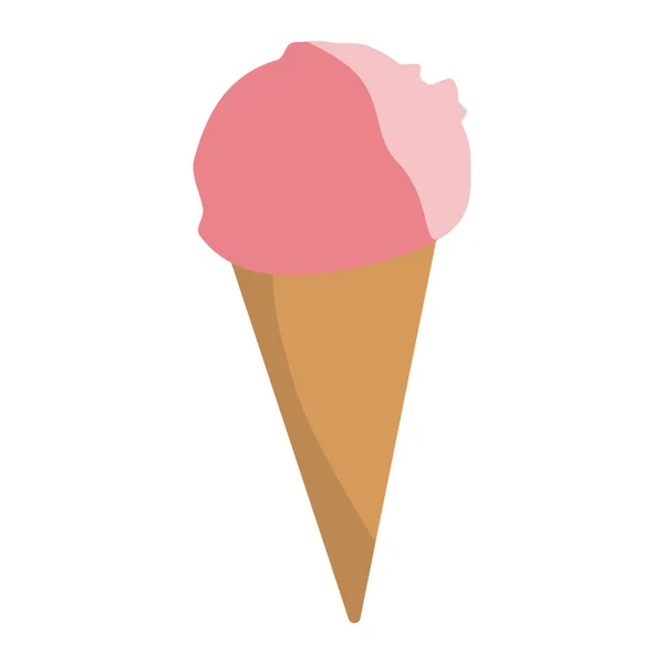 Helado de fresa — Vector de stock