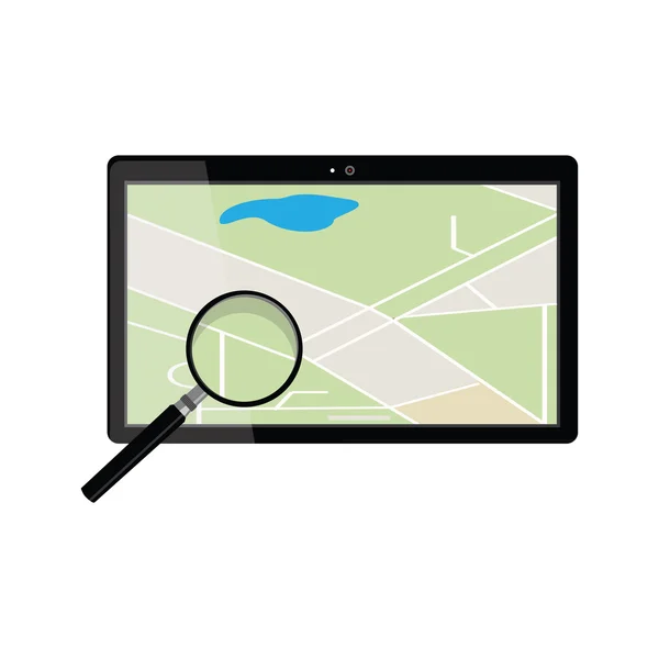 Планшетное устройство GPS — стоковый вектор