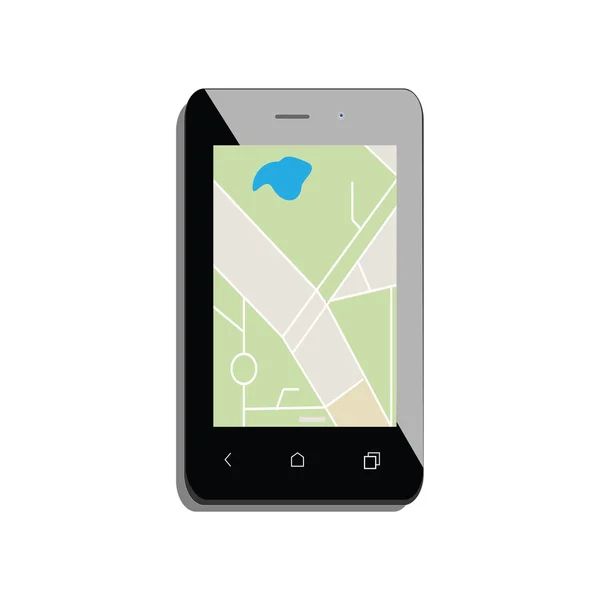 Смартфон с GPS — стоковый вектор