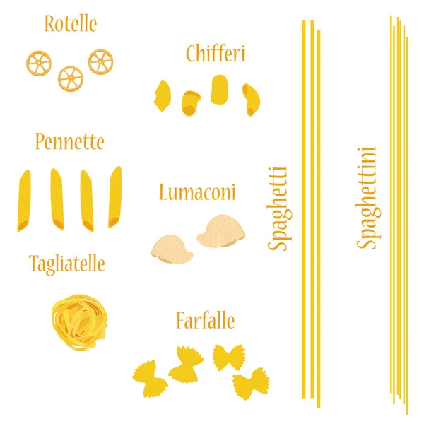 Pasta set — Stockvector